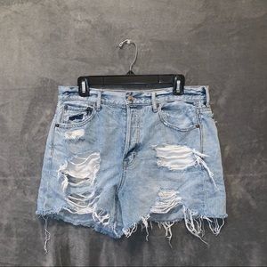 AE High-Waisted Denim Tomgirl Midi Short